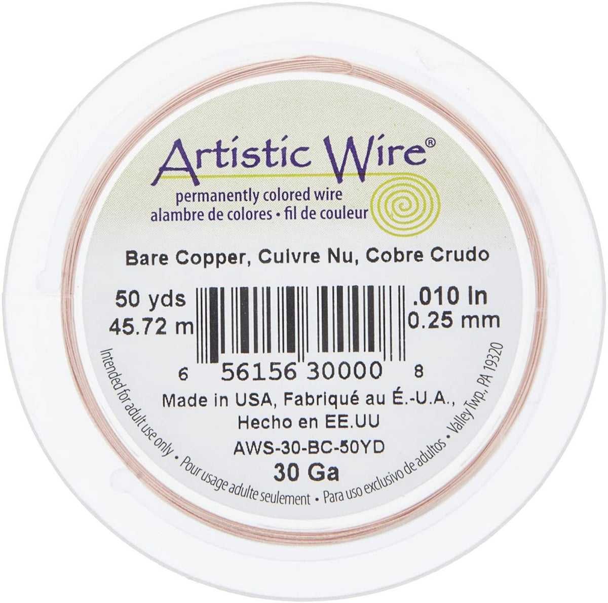 Bare Copper Wire 30g 50yds