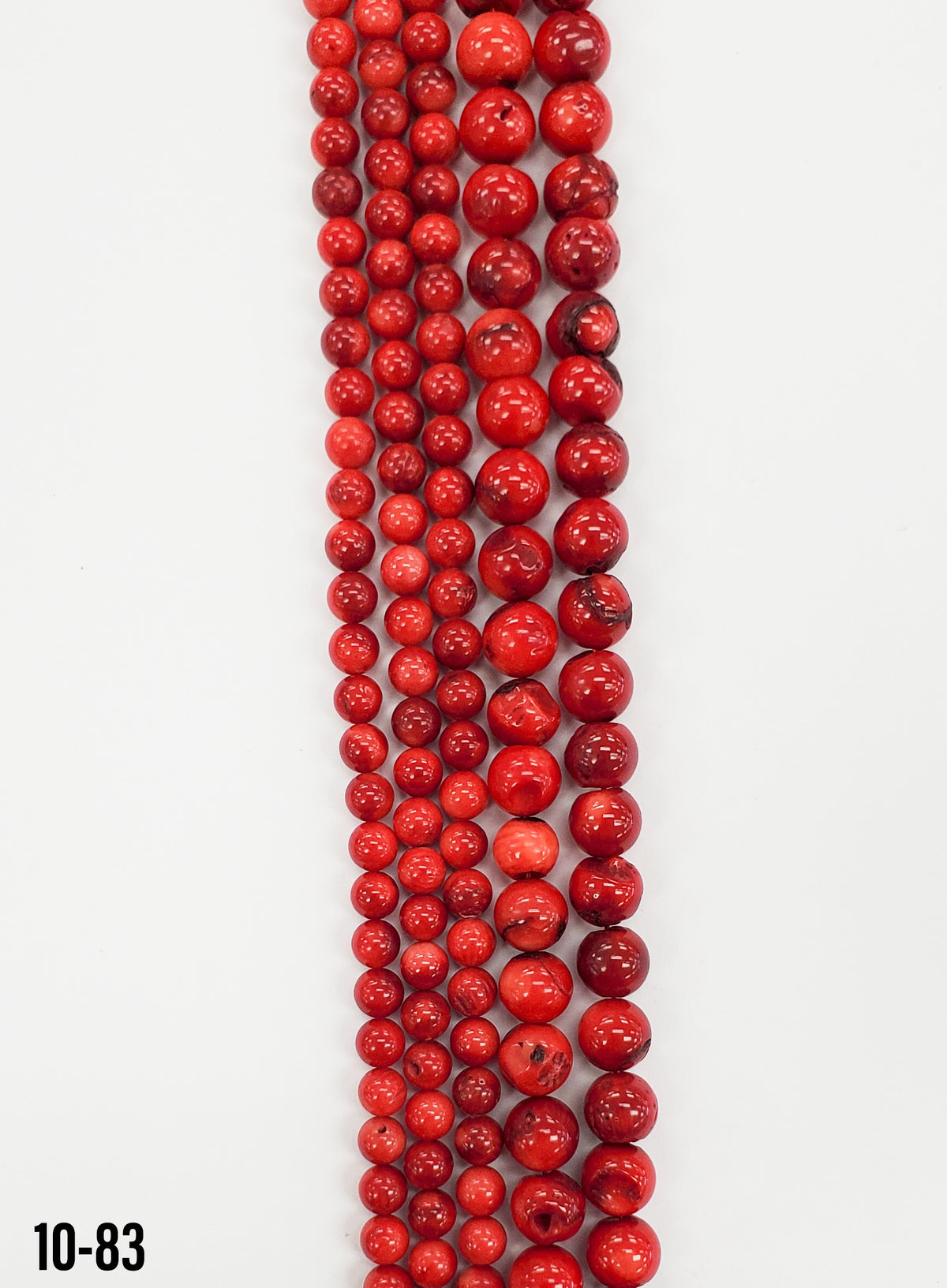 Natural Red Bamboo Coral Beads 6mm