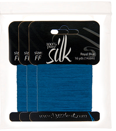 Silk Bead Thread FF Royal Blue 16yds
