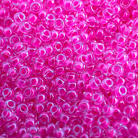 Miyuki Seed Beads 11-0 Hot Pink Luminous Neon Colour Lined