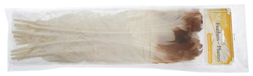 IMIT.EAGLE FEATHER 12"WHT-BRWN