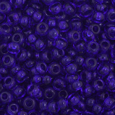 Czech Seed Beads 11-0 Royal Blue Transparent