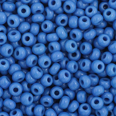 Czech Seed Beads 11-0 Medium Blue Opaque