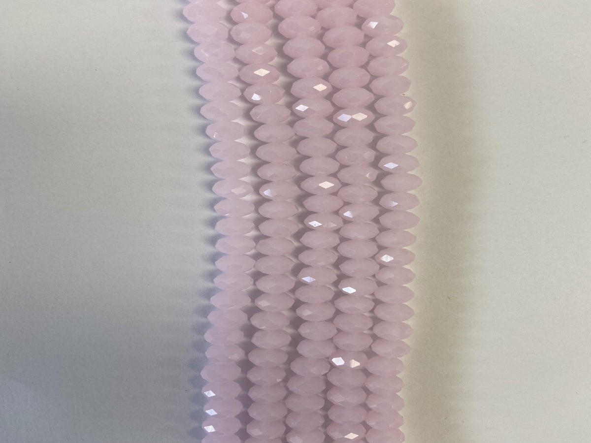 Rondell Glass Beads Rosewater Opal 8mm