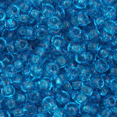 Czech Seed Beads 11-0 Medium Aqua Transparent