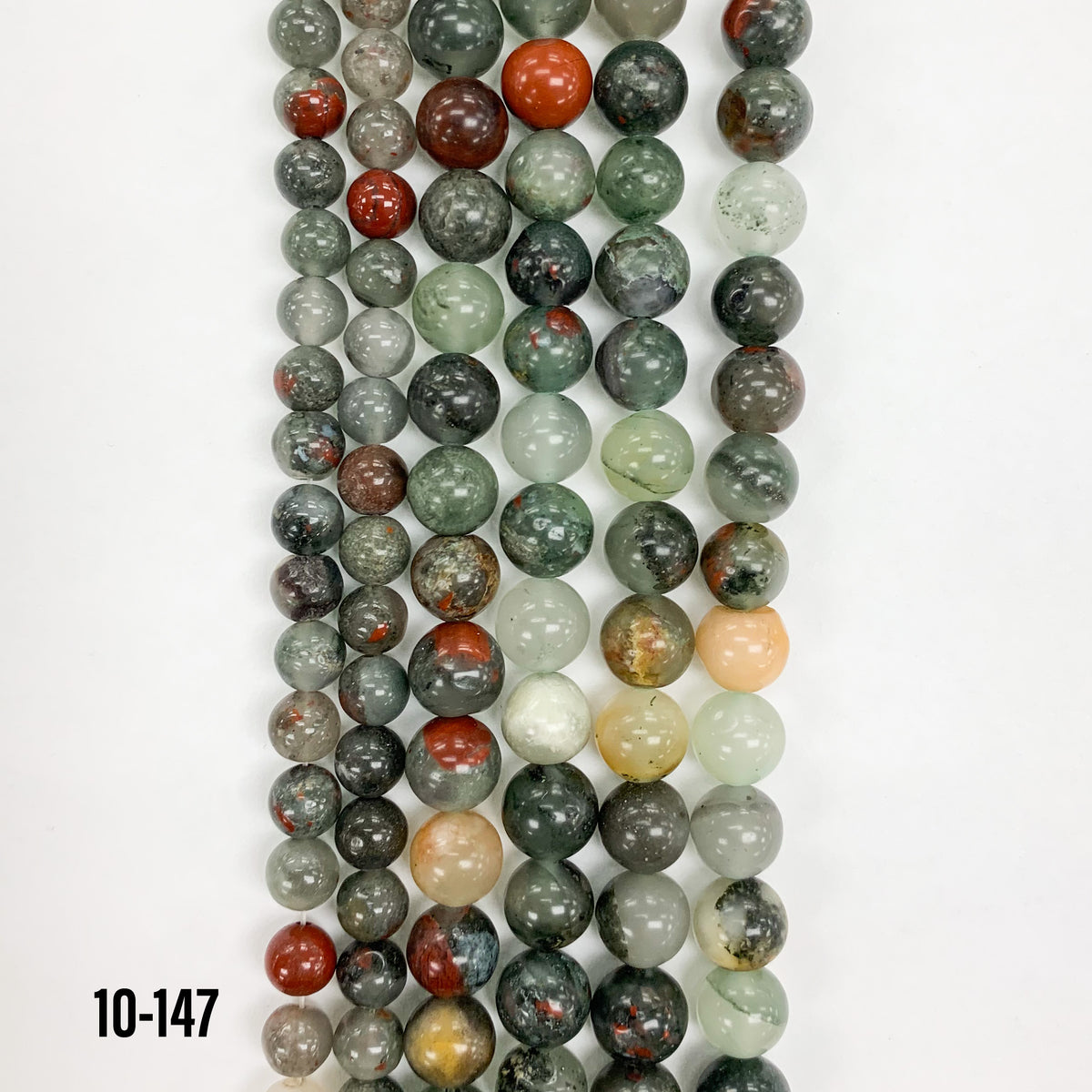 Natural African Blood Stone Beads 8mm