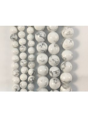 Natural White Howlite Beads 8mm