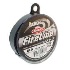 8lb Fireline Beading string 50yd Black Satin