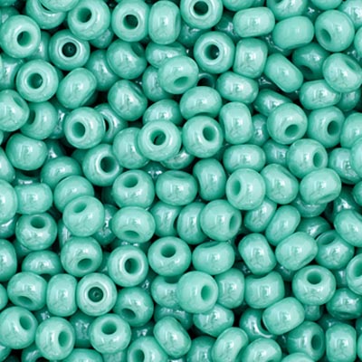 Czech Seed Beads 11-0 Turquoise Luster Opaque