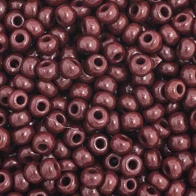 Czech Seed Beads 11-0 Dark Brown Opaque