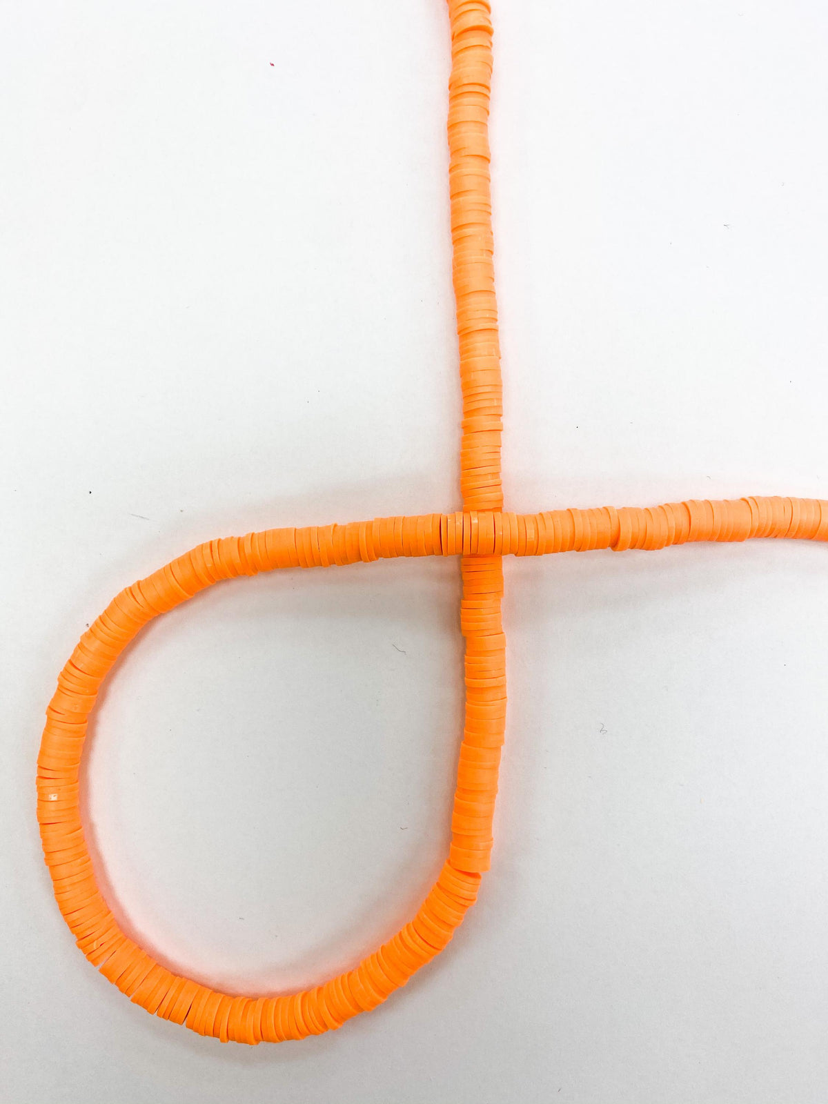 Heishi Polymerclay Beads 6mm Peach