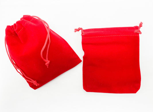 Velvet Gift Bags Red, 2pc.