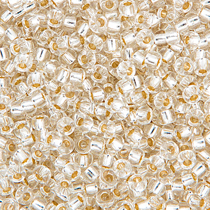 Miyuki Seed Beads 11-0 Crystal Silver Lined