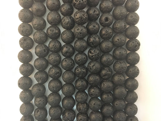 Natural Lava Stone Beads 8mm