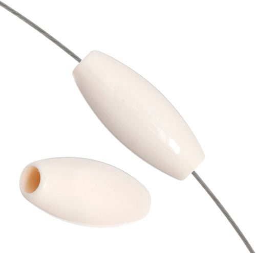 Acrylic Hairbone Pipe 1in White 100pcs
