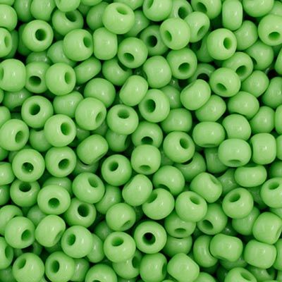 Czech Seed Beads 11-0 Opaque Light Green 23g Vial