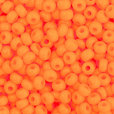 Czech Seed Beads 11-0 Light Orange Opaque