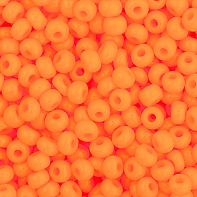 Czech Seed Beads  11-0 LT. Orange OP.