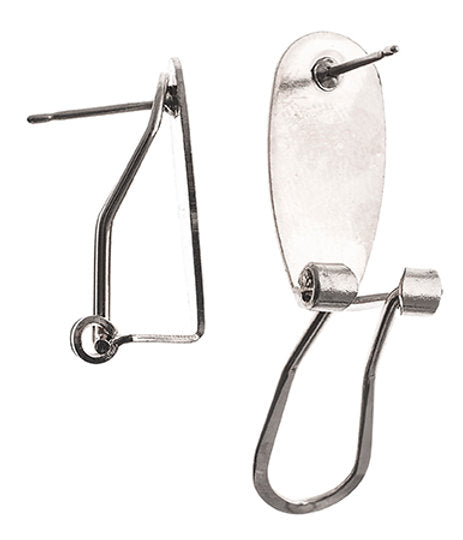 Fingernal Post Rhodium 10pr