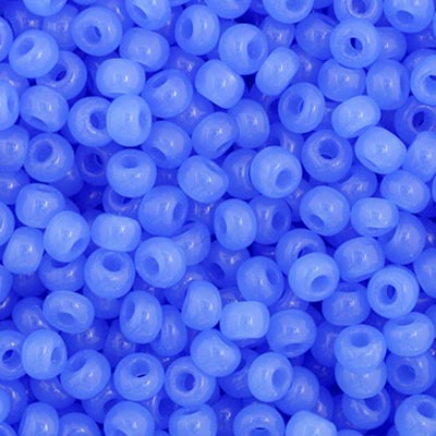 Czech Seed Beads 11-0 Blue Oily Opaque