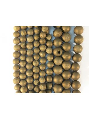 Gold Druzy Beads 8mm