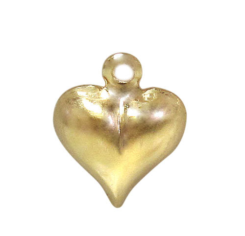14KGF Heart Charm With 2mm Loop