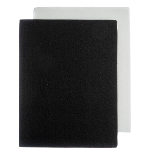 GoodFelt Beading Foundation 1.5mm T, 8.5x11in BLK-WHT