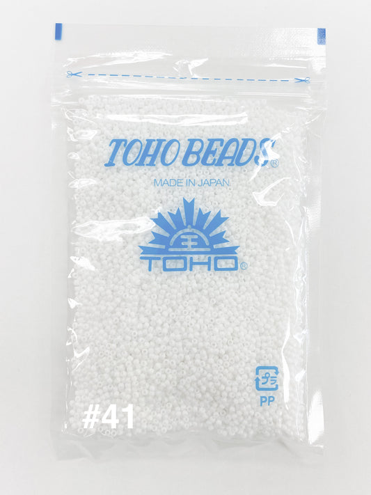 Chalk White Opaque 11-0 Toho Seed Beads
