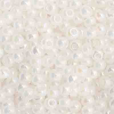 Czech Seed Beads 11-0 White AB OP.