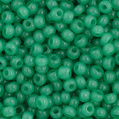 Czech Seed Beads 11-0 Green Opaque