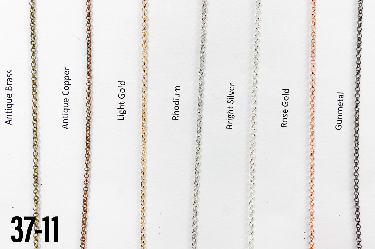 Brass Rolo Chain Bright Silver (yard.)