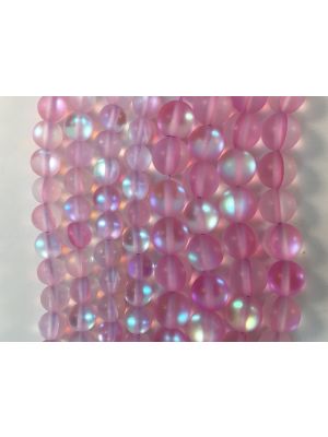 Matte Pink Moon Light QZ (MM) Beads 8mm