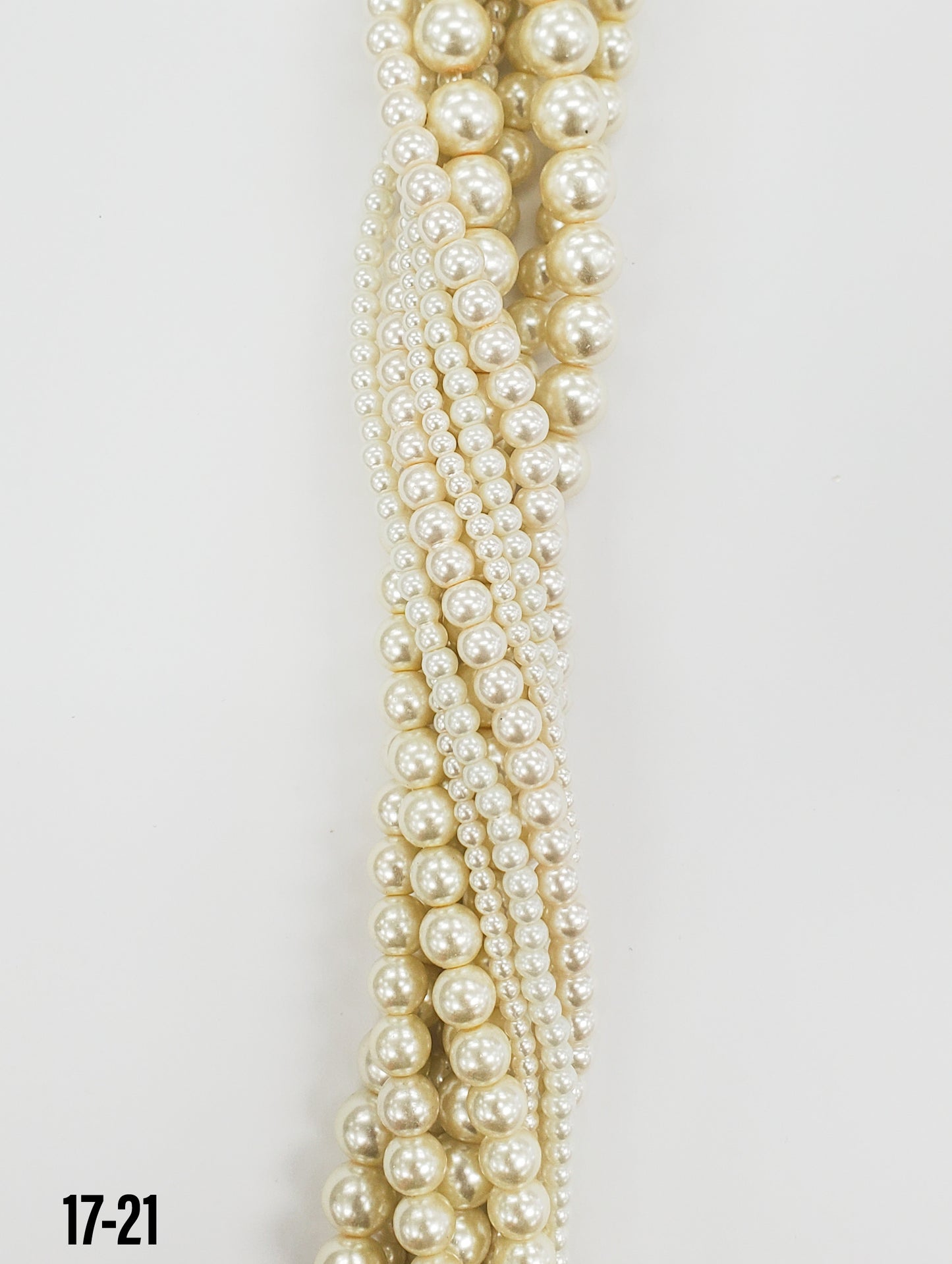 Off-White, Cream Colour Glass Pearls 10mm