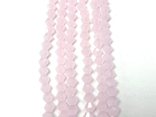 Pink Opal 4mm Glass Bicone