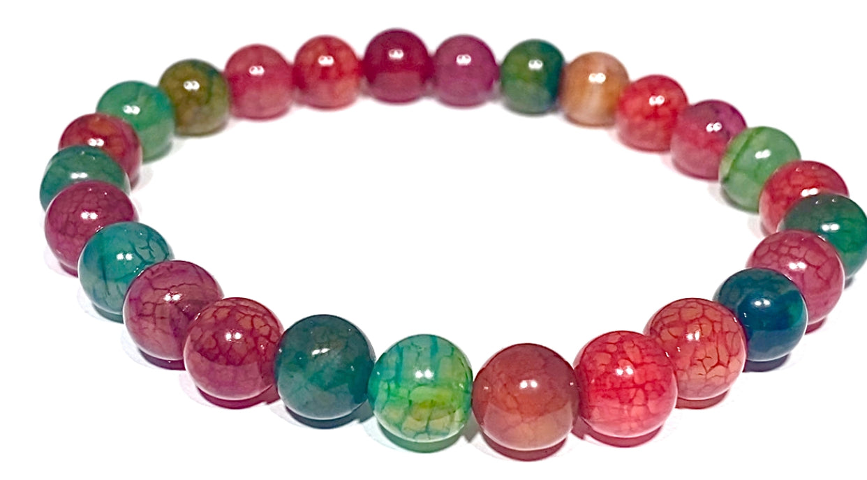 Dyed Dragon Vein Agate Beads