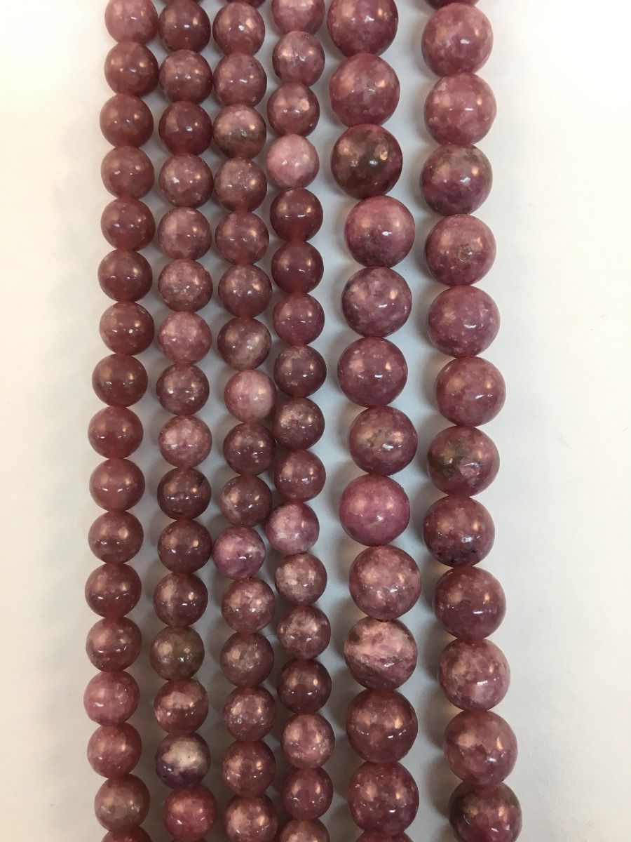 Natural Lepidolite Beads 8mm