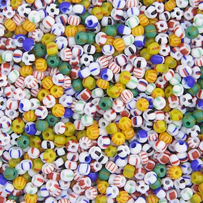 Czech Seed Beads 10-0 Opaque MultiStriped