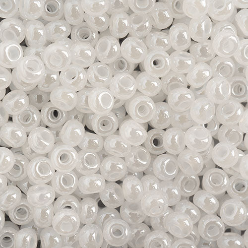 Czech Seed Beads 8-0 OP. PEARL WHITE