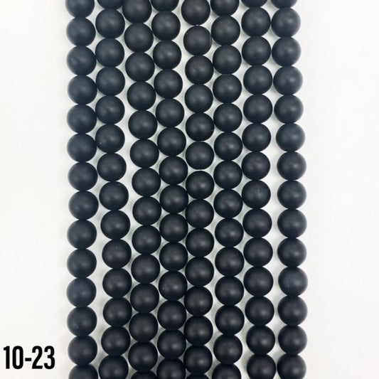 Natural Matte Onyx Beads 8mm