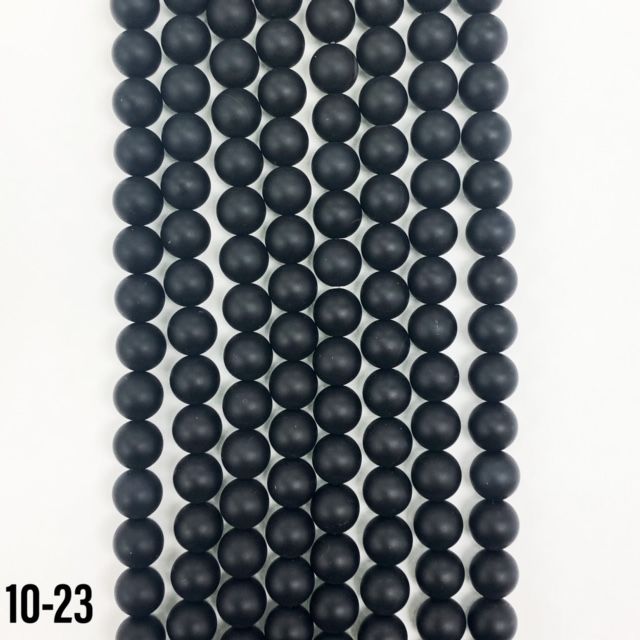 Natural Matte Onyx Beads 10mm