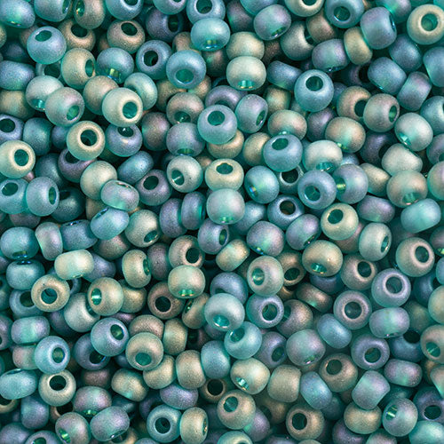 Czech Seed Beads  10-0 DK.GREEN TR.MATT AB