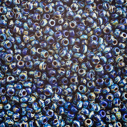 Miyuki Seed Beads 11-0 OP. Cobalt Picasso