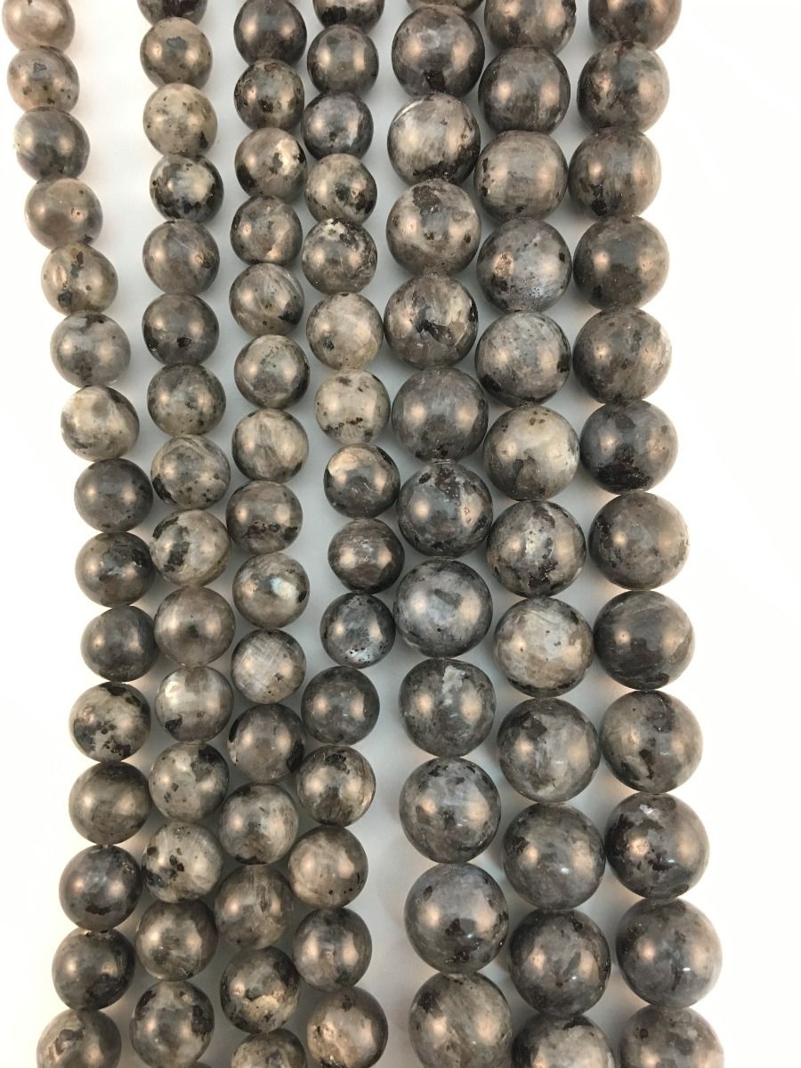 Natural Larvakite Beads 10mm