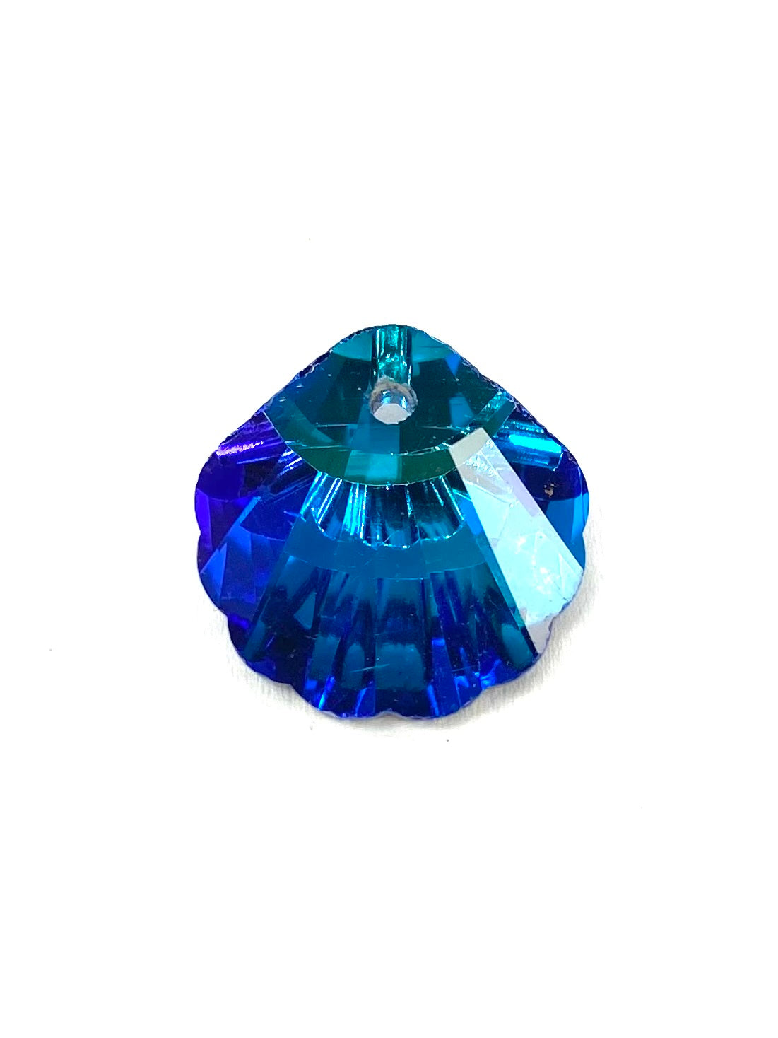 16mm Glass Shell Bermuda Blue 2pack