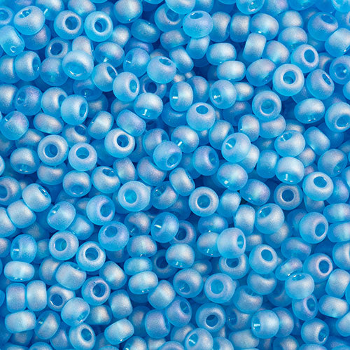 Czech Seed Beads  10-0 TR. TURQUOISE MATTE AB