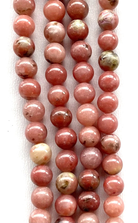 Plum Jasper Blossom Beads 6mm