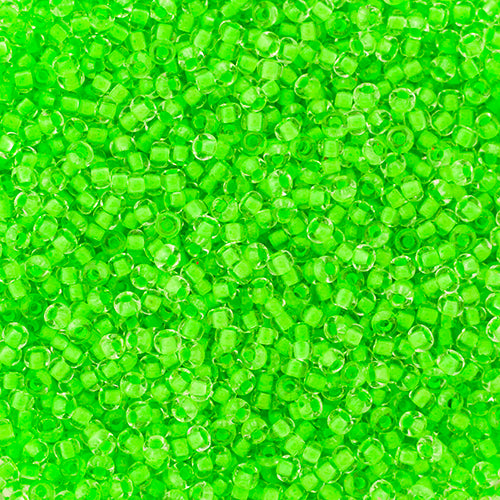 Czech Seed Beads 10-0 Crystal C-L Neon Green