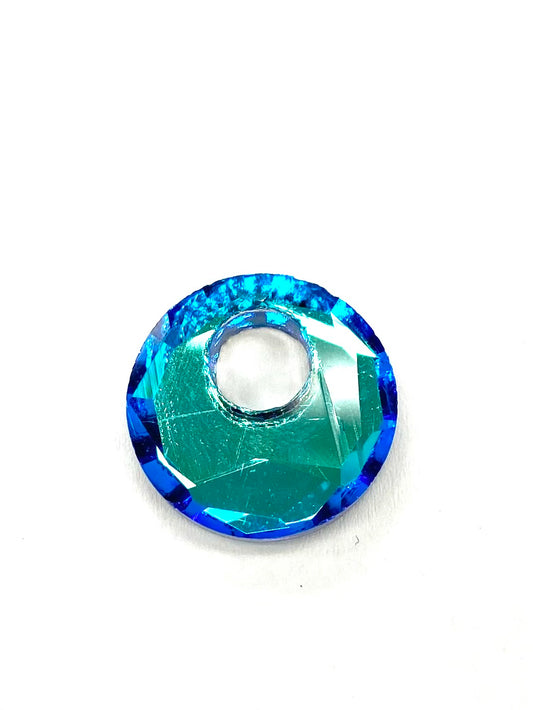 18mm Glass Off Centered Circle Bermuda Blue 2pack
