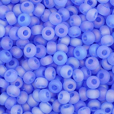 Czech Seed Beads 11-0 Transparent Light Blue Matte 23g Vial