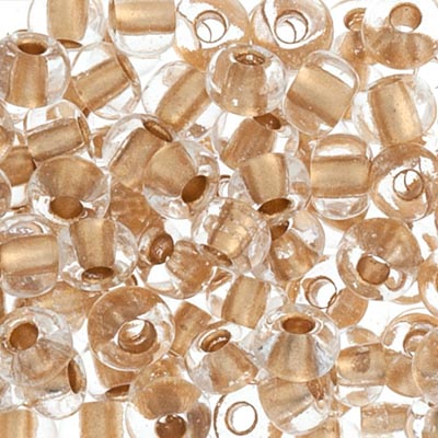 Czech Seed Beads  2-0 CRYSTAL-GOLD LINED